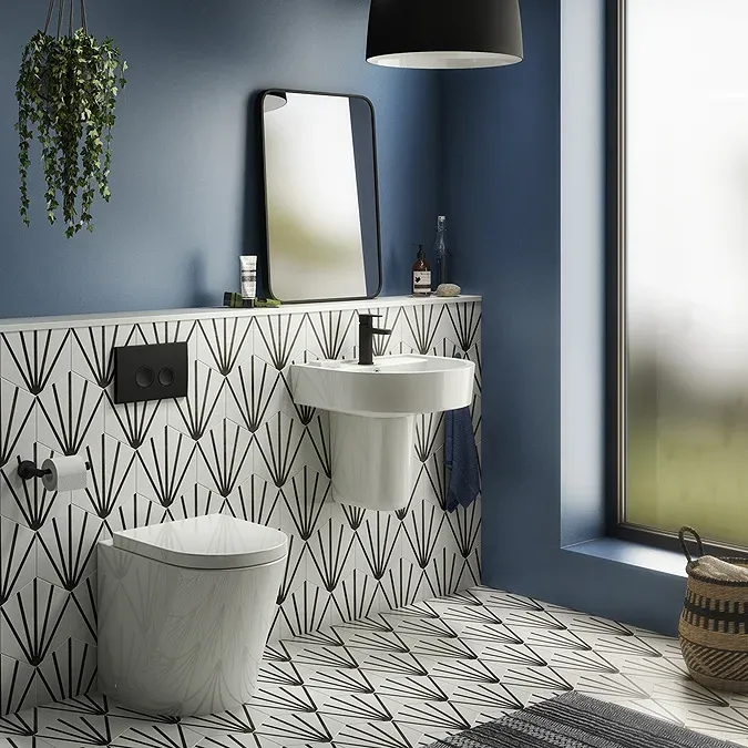Arezzo 520 Wall Hung Basin 1TH + Semi Pedestal - Image 3