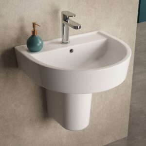 Hudson Reed Luna 1TH Basin + Semi Pedestal
