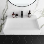 Arezzo 700mm Wall Mounted / Countertop Stone Resin Basin with Hidden Waste Cover