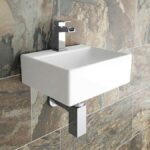 Cubetto 340 x 295mm Wall Hung Small Cloakroom Basin 1TH