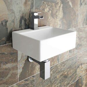 Cubetto 340 x 295mm Wall Hung Small Cloakroom Basin 1TH