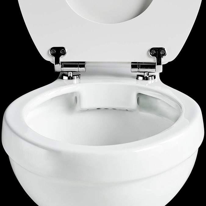 Burlington Rimless Medium Level WC with Aluminium Lever Cistern - Image 4