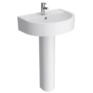 Toronto Basin with Full Pedestal (600mm Wide - 1 Tap Hole)