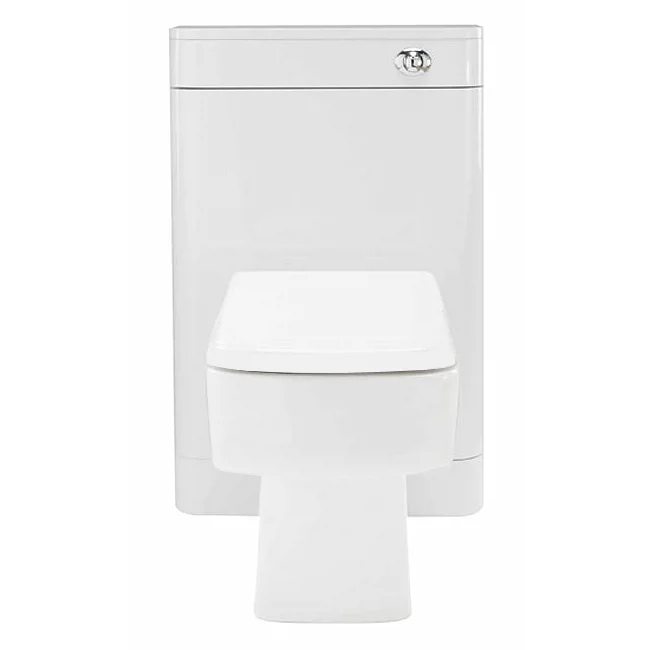 Radius Gloss White 550mm Back to Wall WC Unit with Square Pan - Image 5