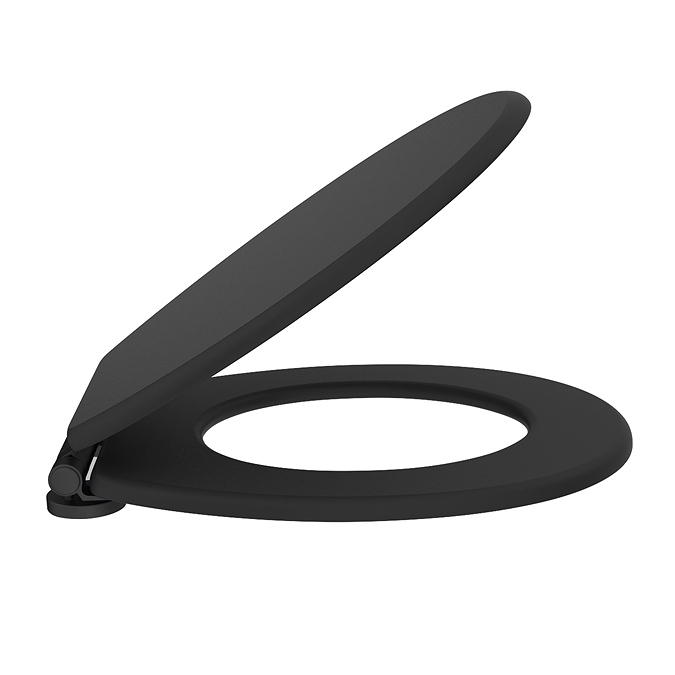 Alchemy 500mm Matt Black WC Unit with Granite Lid & Back to Wall Toilet Set - Matt Black Flush - Image 7