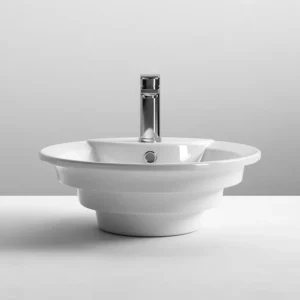 Nuie Round Tiered 460mm Ceramic Counter Top Basin