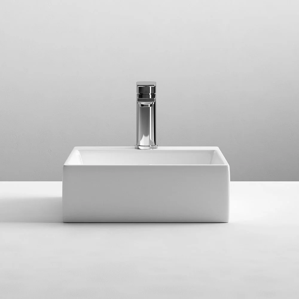 Nuie Rectangular Small Counter Top Basin 1TH 335 x 295mm