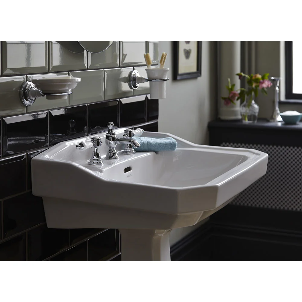 Heritage - Granley Standard Basin & Pedestal - Various Tap Hole Options - Image 4
