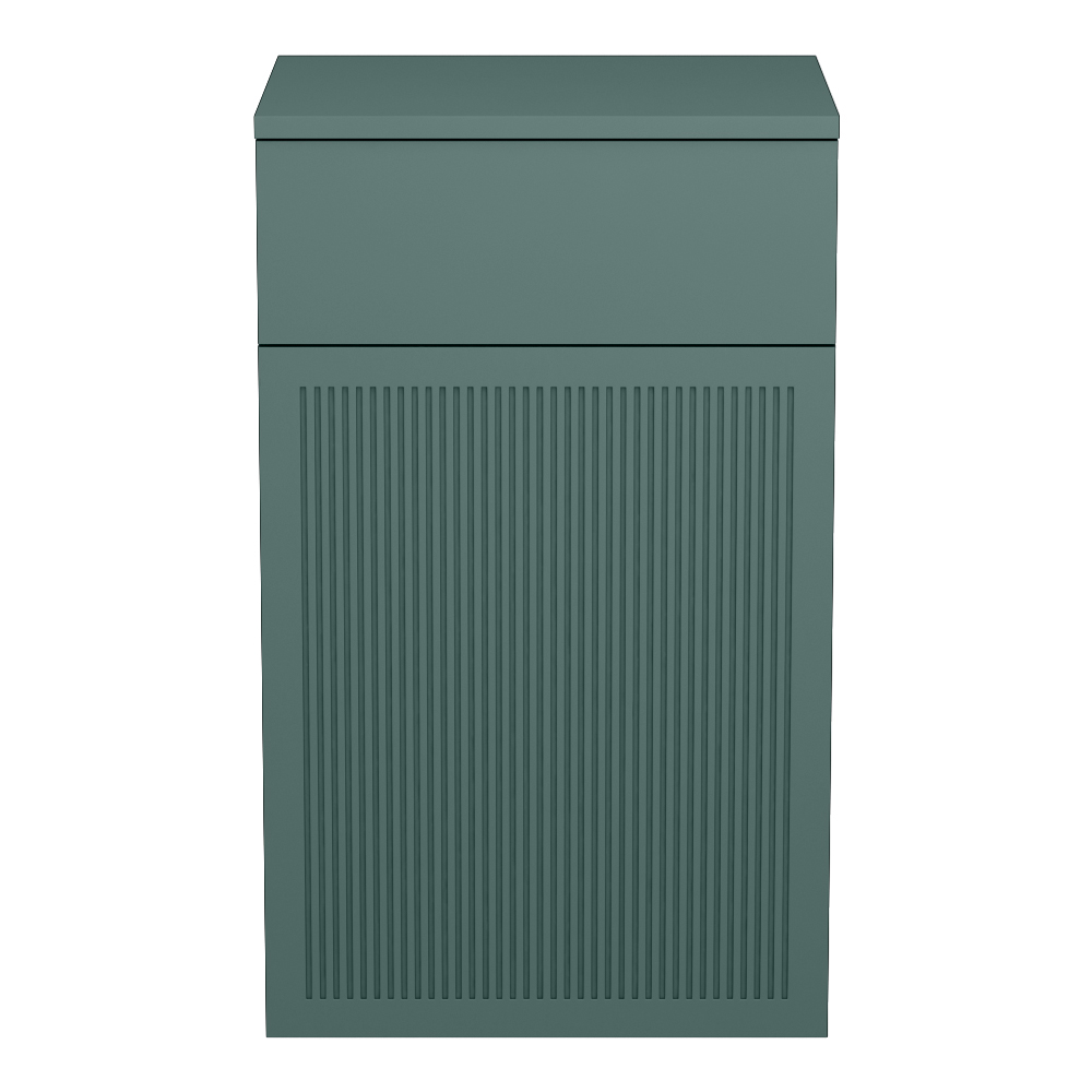Padstow Slatted WC Toilet Unit - Satin Green (Unit Only) - Image 3