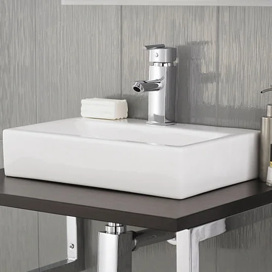 Rectangular Counter Top Ceramic Basin - 460 x 330mm - Image 3