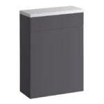 Roper Rhodes Scheme 600mm Back to Wall WC Unit & Worktop - Gloss Dark Clay