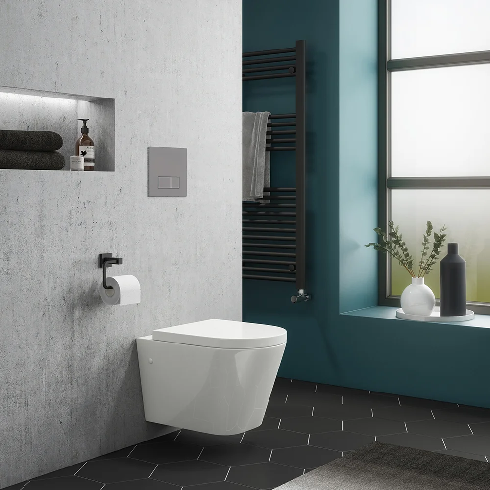 RAK Resort Wall Hung Rimless Pan + Quick Release Soft Close Urea Seat - Image 6