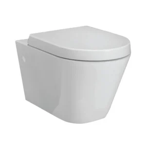 RAK Resort Wall Hung Rimless Pan + Quick Release Soft Close Urea Seat