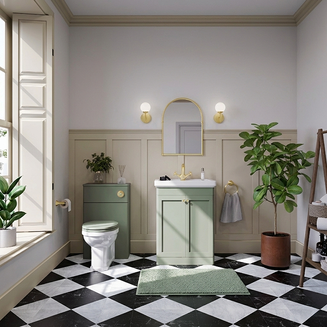 Roxbury Traditional 500mm Satin Green WC Unit Only - Image 4