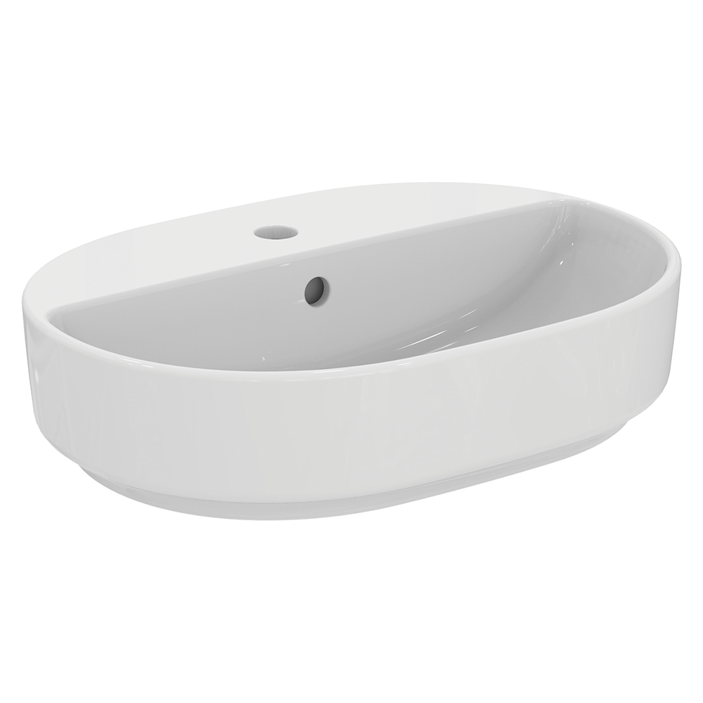 Ideal Standard i.life O 55cm Oval Countertop Basin 1TH with Overflow