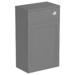 The Bath Co. Chartham 500mm Slate Matt Grey Back to Wall Toilet Unit
