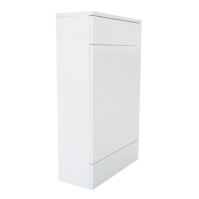 AquaSure Toreno 500mm PVC BTW Toilet Unit Gloss White with Pan and Cistern - 100% Waterproof - Image 4