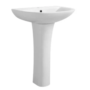 Toreno Round Basin 570mm Round 1 TH Basin + Full Pedestal