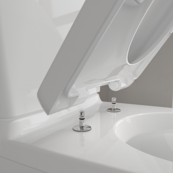 Villeroy and Boch Subway 2.0 DirectFlush Rimless BTW Close Coupled Toilet (Bottom Entry Water Inlet) + Soft Close Seat - Image 7