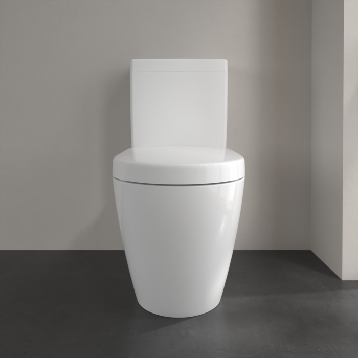 Villeroy and Boch Subway 2.0 DirectFlush Rimless BTW Close Coupled Toilet (Side/Rear Entry Water Inlet) + Soft Close Seat - Image 7