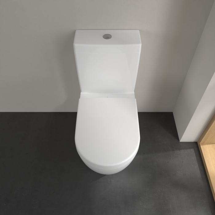 Villeroy and Boch Subway 2.0 DirectFlush Rimless BTW Close Coupled Toilet (Side/Rear Entry Water Inlet) + Soft Close Seat - Image 8
