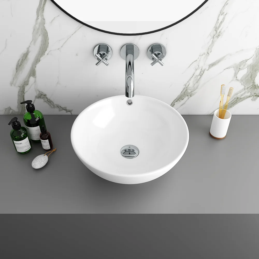 Viva Round Counter Top Basin 0TH - 430mm Diameter