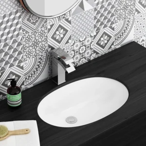 Milos Oval Under Counter Basin 0TH – 565 x 425mm, Gloss White