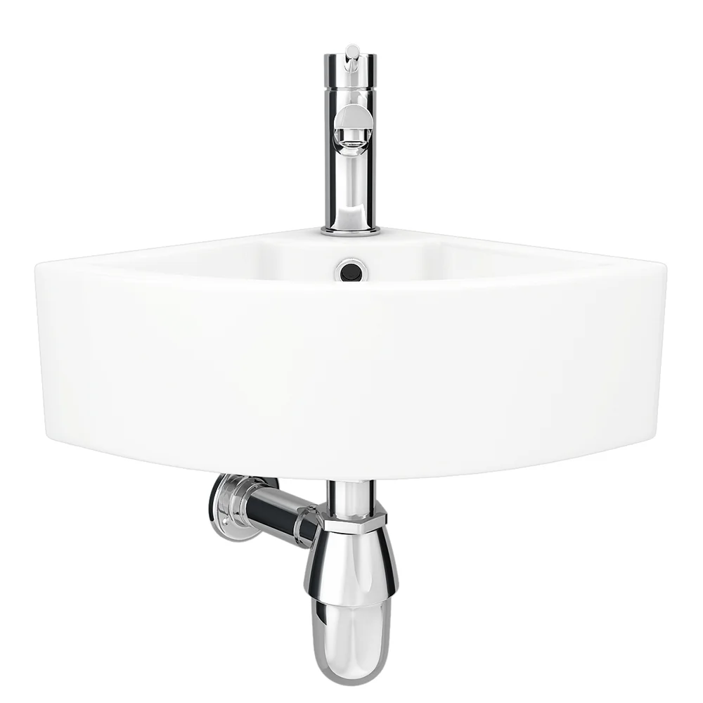 Bermuda Corner Cloakroom Basin 1TH - 335 x 335mm - Image 3