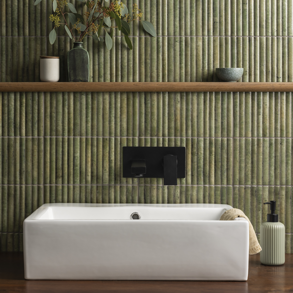 Kyoto Large Rectangular 600 x 460mm 0TH Wall Hung Basin - Image 2