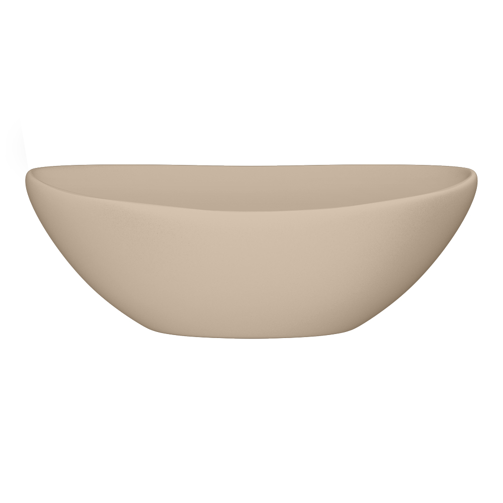 Casca Matt Latte Oval Counter Top Basin 0TH - 410 x 330mm - Image 3