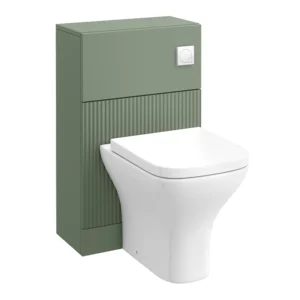 Venice Fluted Green Complete Toilet Unit (Pan, Cistern, Chrome Flush)