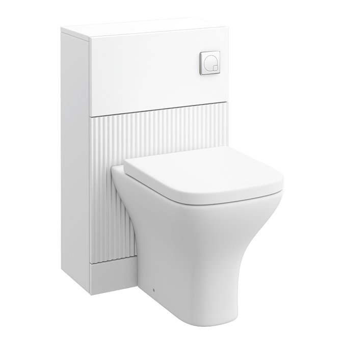 Venice Fluted White Complete Toilet Unit (Pan, Cistern, Chrome Flush)