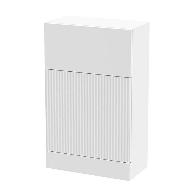 Venice Fluted White Complete Toilet Unit (Pan, Cistern, Brushed Brass Flush) - Image 6