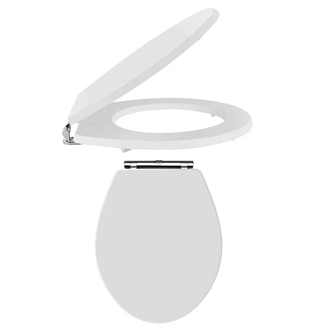 York Traditional Grey BTW WC Unit with Pan + Top-Fixing Seat - Image 2