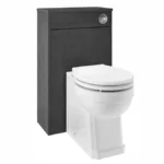 York Traditional Dark Grey BTW WC Unit with Pan & Top-Fixing Seat