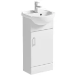 Orchard Eden 410mm White Cloakroom Floor Standing Vanity Unit and Ceramic Basin