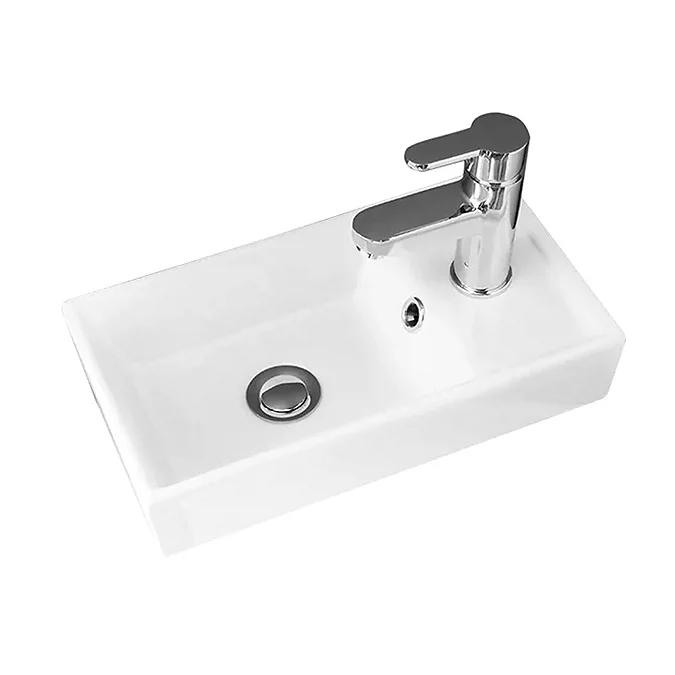 Roxbury Deco Fluted 400mm Anthracite Grey Floor Standing Cloakroom Vanity Unit - Image 2