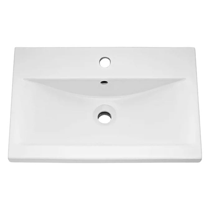 Arezzo Floor Standing Vanity Unit - Matt Grey - 600mm with Industrial Style Chrome Handles - Image 2