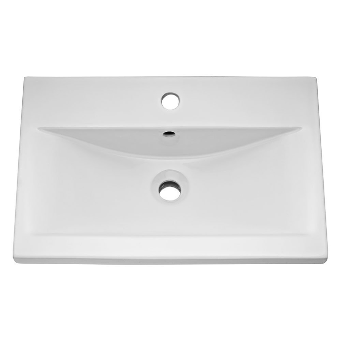 Venice Fluted 500mm Green Vanity Unit - Floor Standing 2 Door Unit with Brushed Brass Handles - Image 2