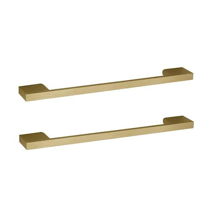 Roxbury Deco Fluted 500mm White Vanity Unit - Floor Standing 2 Door Unit with Brushed Brass Handles - Image 4