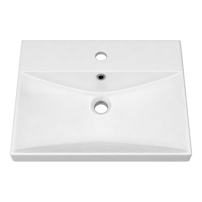 Roxbury Deco Fluted 500mm Grey Vanity Unit - Floor Standing 2 Door Unit With Brushed Brass Handles - Image 3