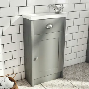 Orchard Dulwich 460mm Stone Grey Cloakroom Floor Standing Vanity and Basin