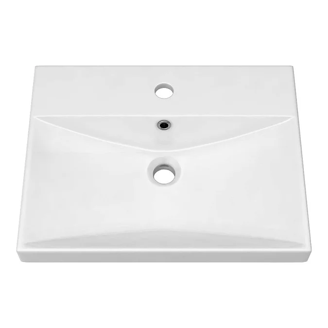 Roxbury Deco Fluted 600mm Anthracite Grey Vanity Unit - Floor Standing 2 Door Unit with Matt Black Handles - Image 4