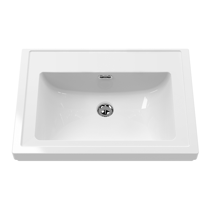 Roxbury Traditional 600mm Satin Anthracite Vanity Unit - Floor Standing 2 Door Unit with Brushed Brass Handles 0 Tap Hole - Image 3