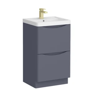 Monza Matt Grey 500mm Wide Floor Standing Vanity Unit