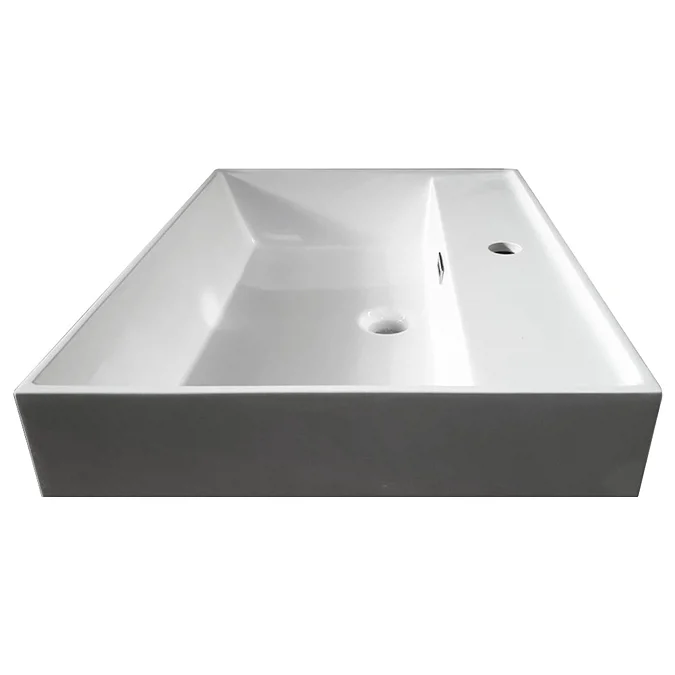 Arezzo Countertop Basin Unit - Concrete-Effect with Black Frame - 1000mm inc. Basin - Image 2