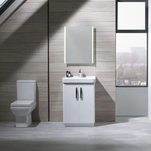 Tavistock Compass 600mm Freestanding Unit & Basin - Gloss White - Image 4