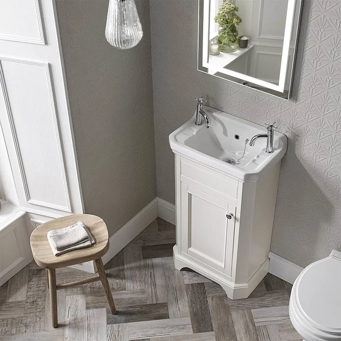 Tavistock Vitoria 500mm Cloakroom Unit & Basin - Linen White - Image 2