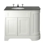 Heritage Wilton Chantilly 1000mm Corner LH Vanity with Dark Concrete Effect Basin Top