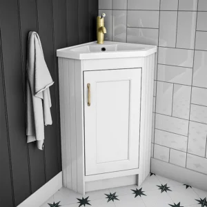 Chatsworth Traditional White Corner Vanity Unit